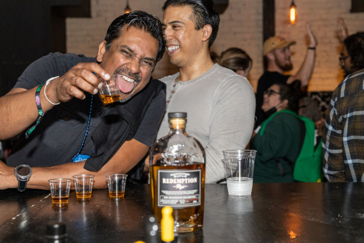 Guests enjoy the Redemption Whiskey at Bartender’s Weekend