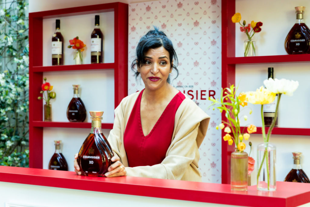 A guest by the bar of the event.